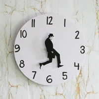 ministry of silly walk wall clock british comedy inspired comedian home decor novelty wall watch funny walking silent mute clock