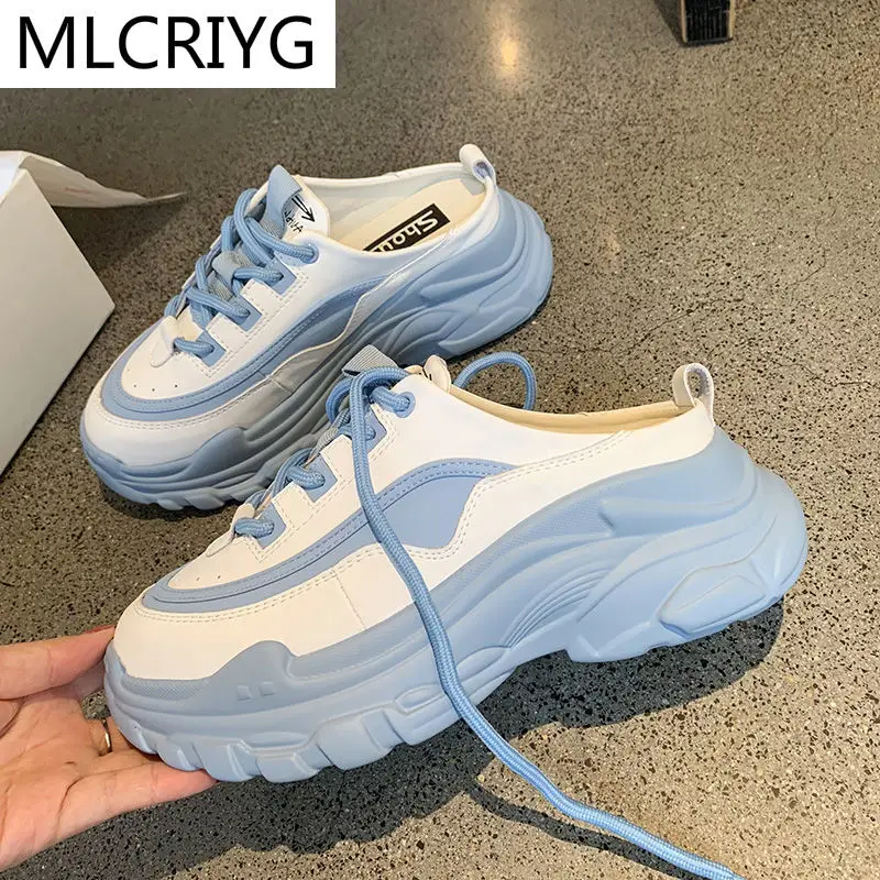 

Spring Casual Shoes Women's Half-drag Fashion Women Shoes Lazy Shoes Shoes for Women Sneakers Platform Shoes Zapatos De Mujer