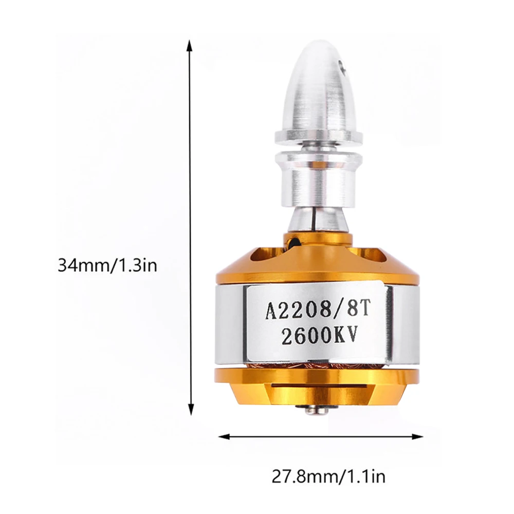 4 компл./лот A2208 1100KV/1400KV/2600KV Бесколлекторный двигатель + 30A бесщеточный ESC 1045
