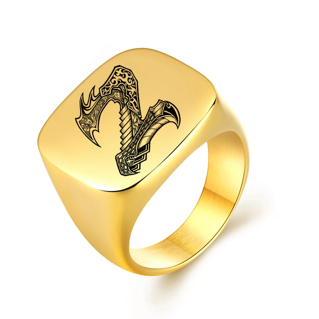 Кольца с гравировкой имени на заказ кольцо вывеской из нержавеющей стали