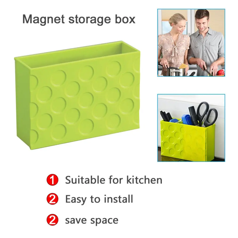 Креативный Магнитный ящик для хранения на холодильник подвесной Кухонный