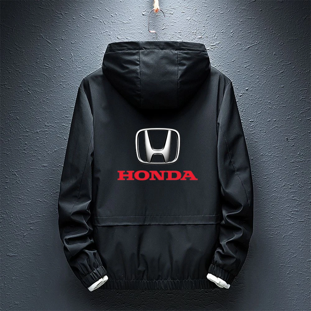 

2020 Autumn Honda Car Logo Custom Made Hoodies Splice Windbreaker rainproof Fashion Jacket Zipper Man's Casual Coats Tops