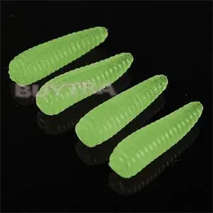 50 шт Горячая Распродажа кремово мягкий Пластик рыболовные приманки личинки