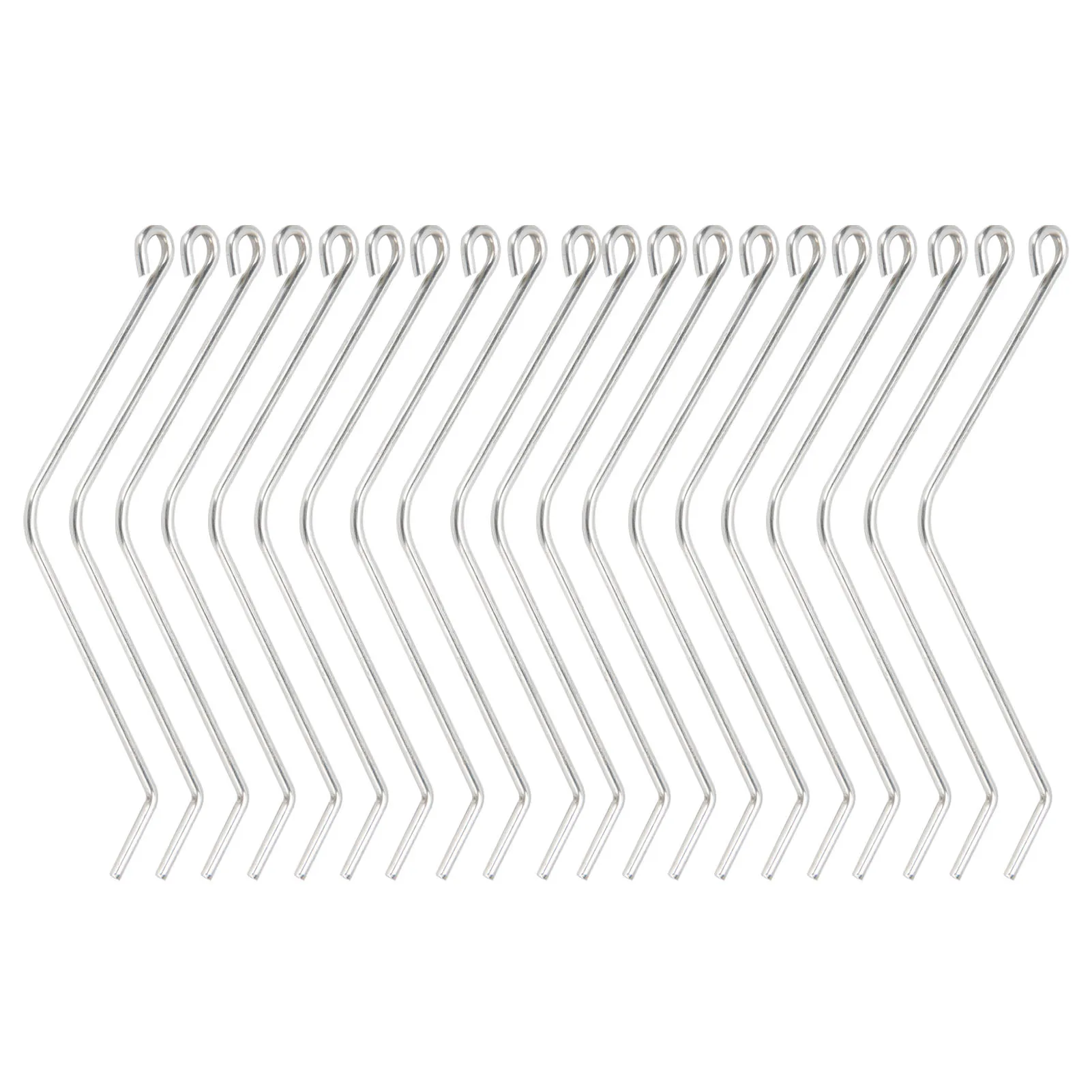20PCS Stainless Steel Bee Bee Spring Clip Fastener Connectors Bend Wire Holder for Wooden Bee Beekeeping Tools