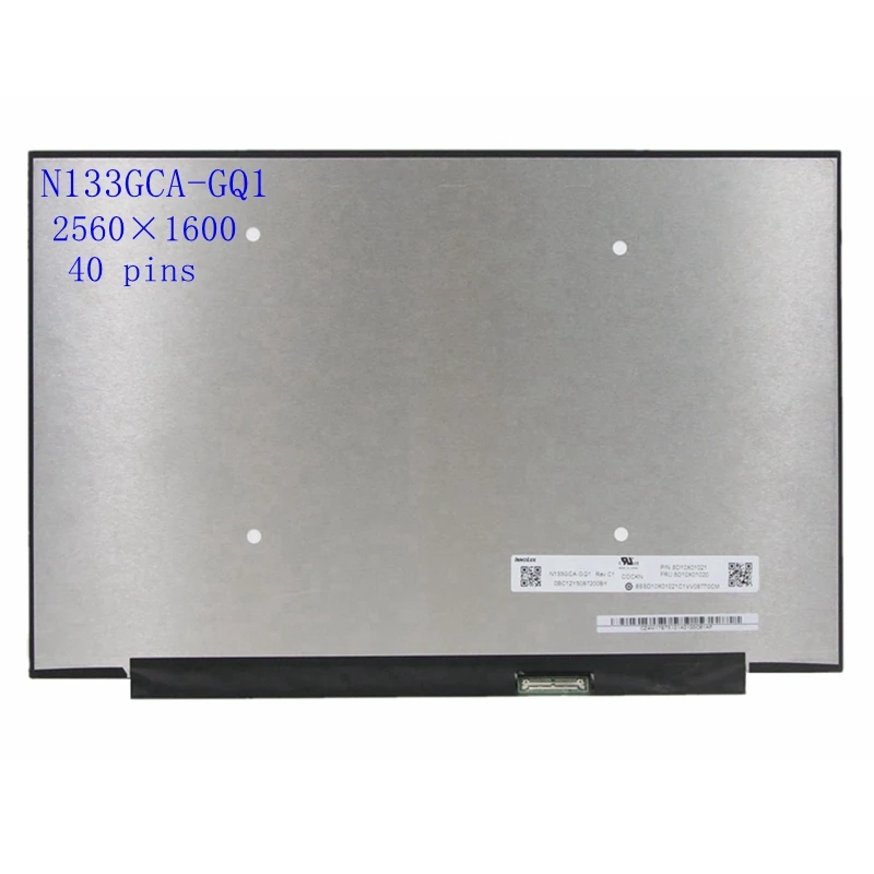 

13.3"inch 2560×1600 QHU LCD Screen Matrix Panel Display for Lenovo ThinkBook 13s G2 ITL 13s G2 ARE 13s G3 ACN N133GCA-GQ1 40pin