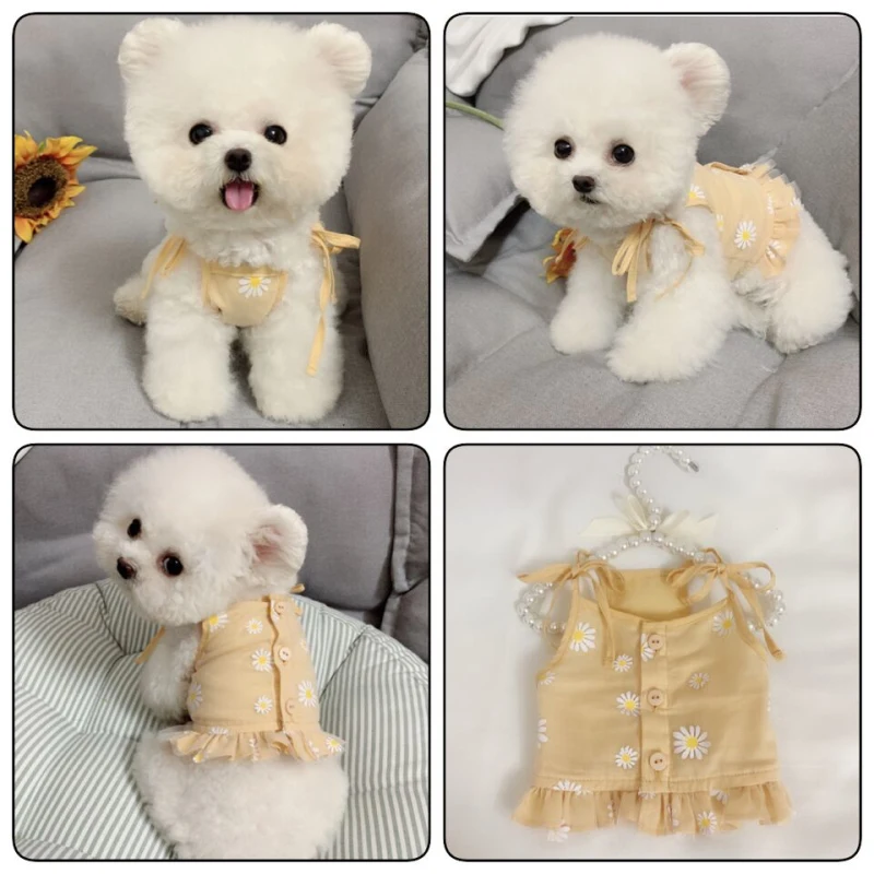 Короткое стильное платье для собаки юбка короткая одежда домашних животных