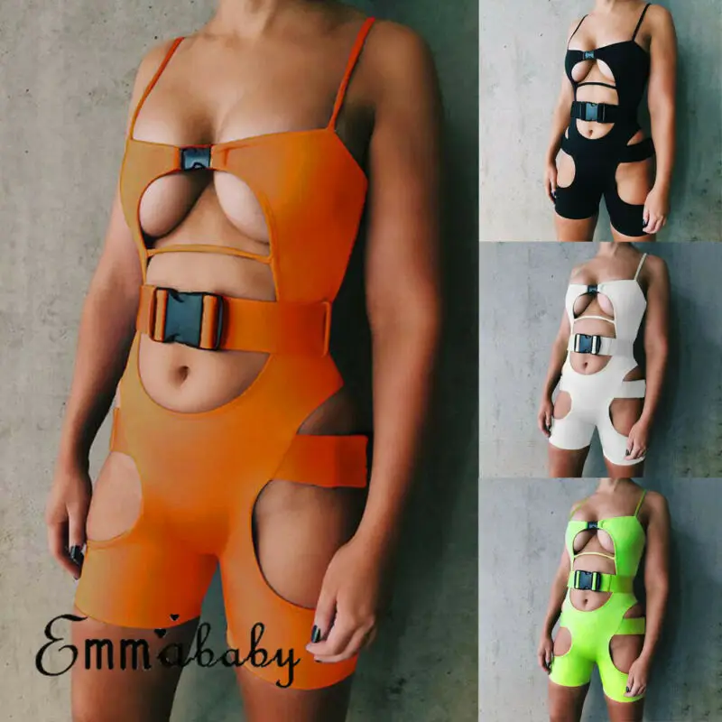 Женская Клубная одежда Летний комбинезон короткие брюки вечерние