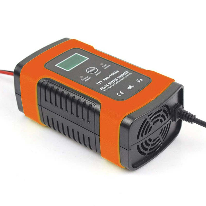 12 В импульсное Ремонтное зарядное устройство с ЖК дисплеем для аккумуляторов