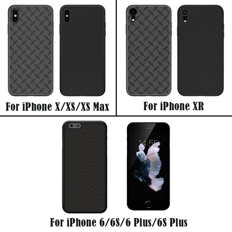 Для iPhone X XR XS Max чехол NILLKIN Роскошный из синтетического волокна защитный для