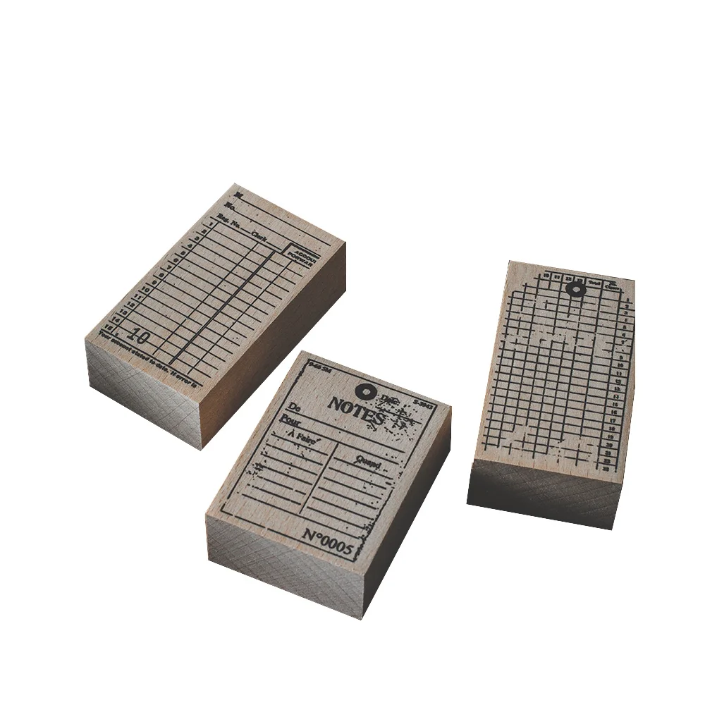 Retro Solid Wood Seals Note Excel Format Wooden Stamps for Letters Diary Hand Account Invitation Card Decor Gift Seal Clear Chop | Дом и сад