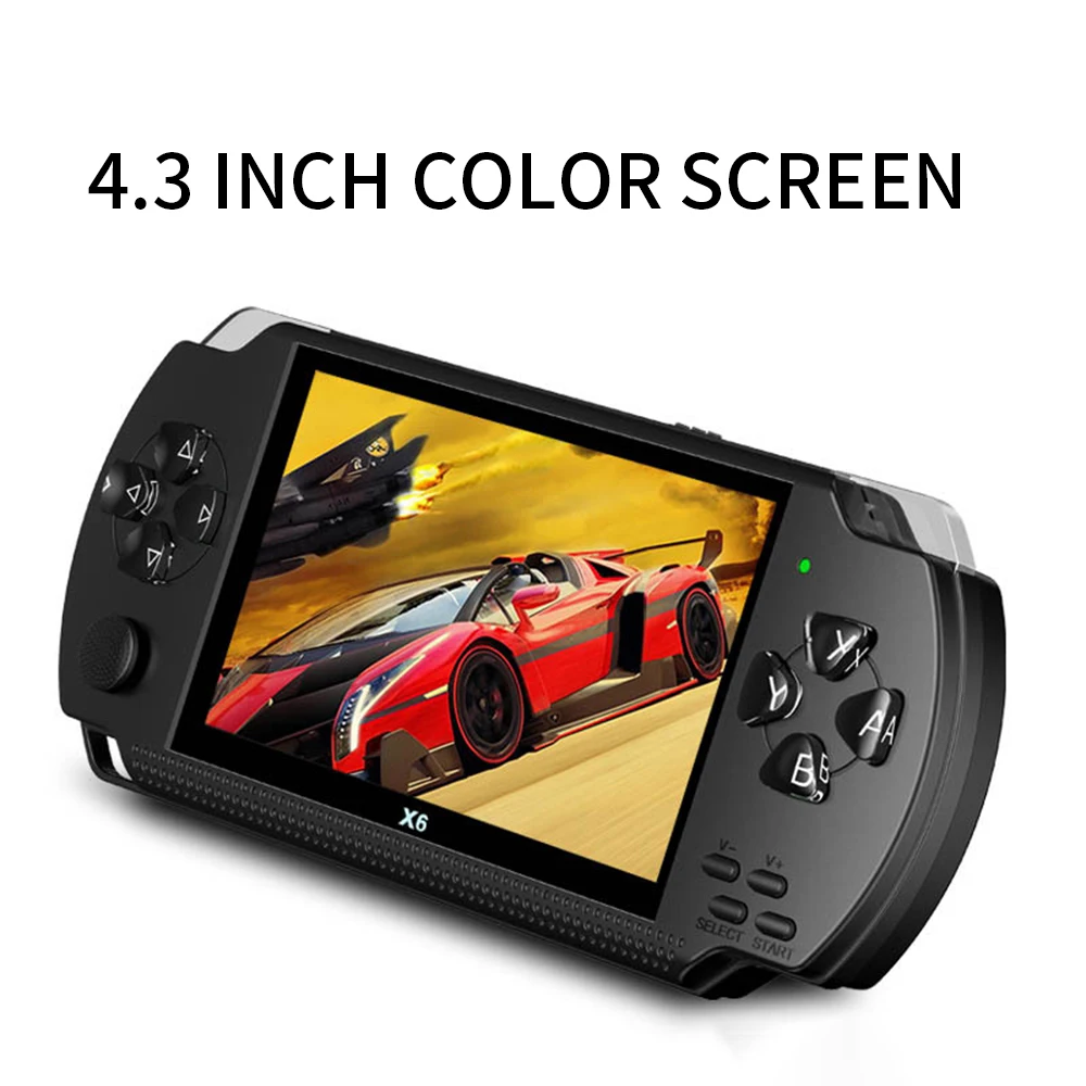 

X6 Handheld Game Console 8GB 128-bit 10000+ Games 4.3 inch PSP High Definition Retro Handheld Video Game Console Games Player