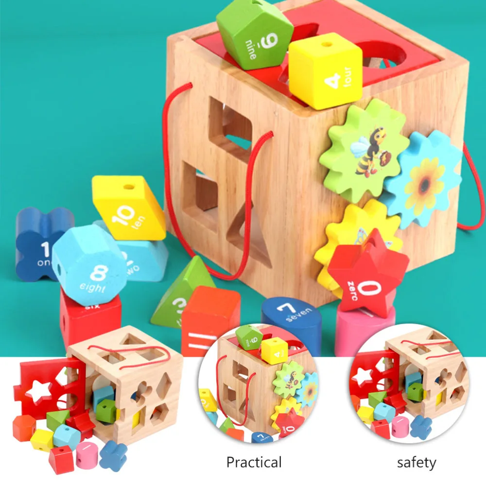 

1 Set Kid Early Education Letter Number Building Block Shape Match