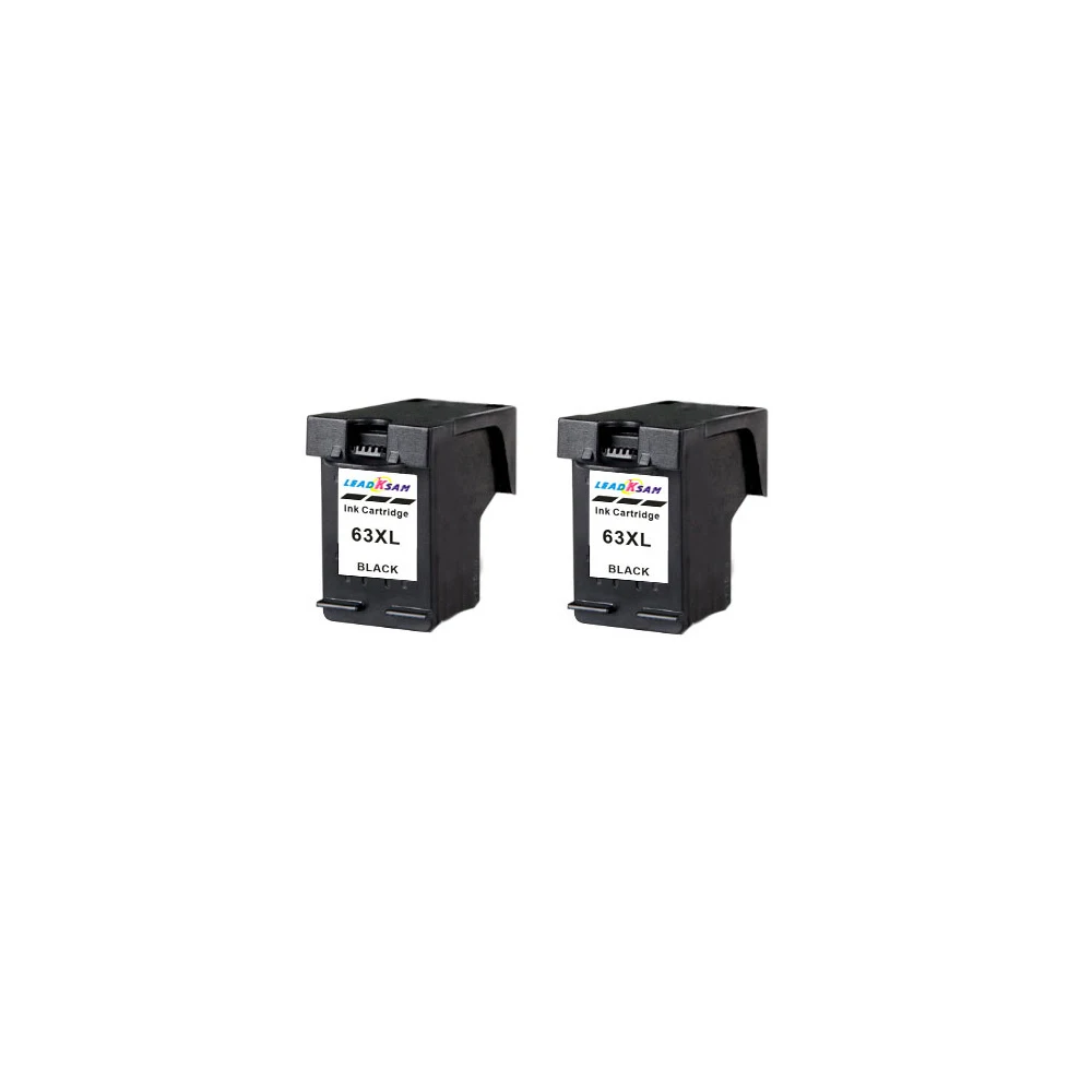 Картриджи черные 63 XL 63XL 2 упаковки совместимые с hp63 Officejet 3830 4650 4652 ENVY 4516 4512 4520