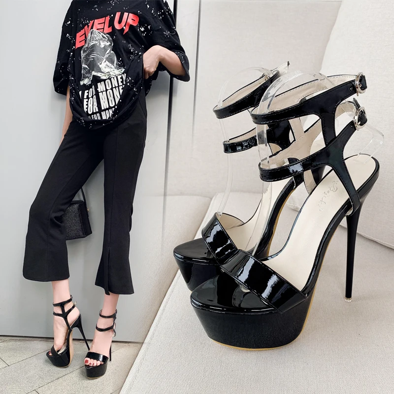 Женские босоножки на высоком каблуке сандалии-гладиаторы с каблуком-шпилькой и