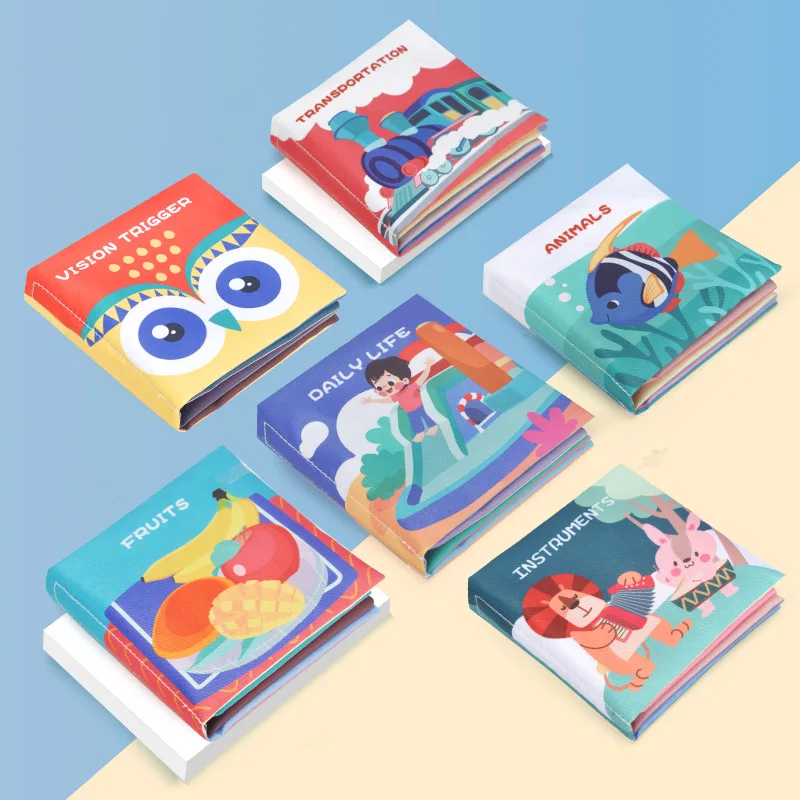 6--8PC Educational Baby Cloth Book Toddler Books Can Bite Bo