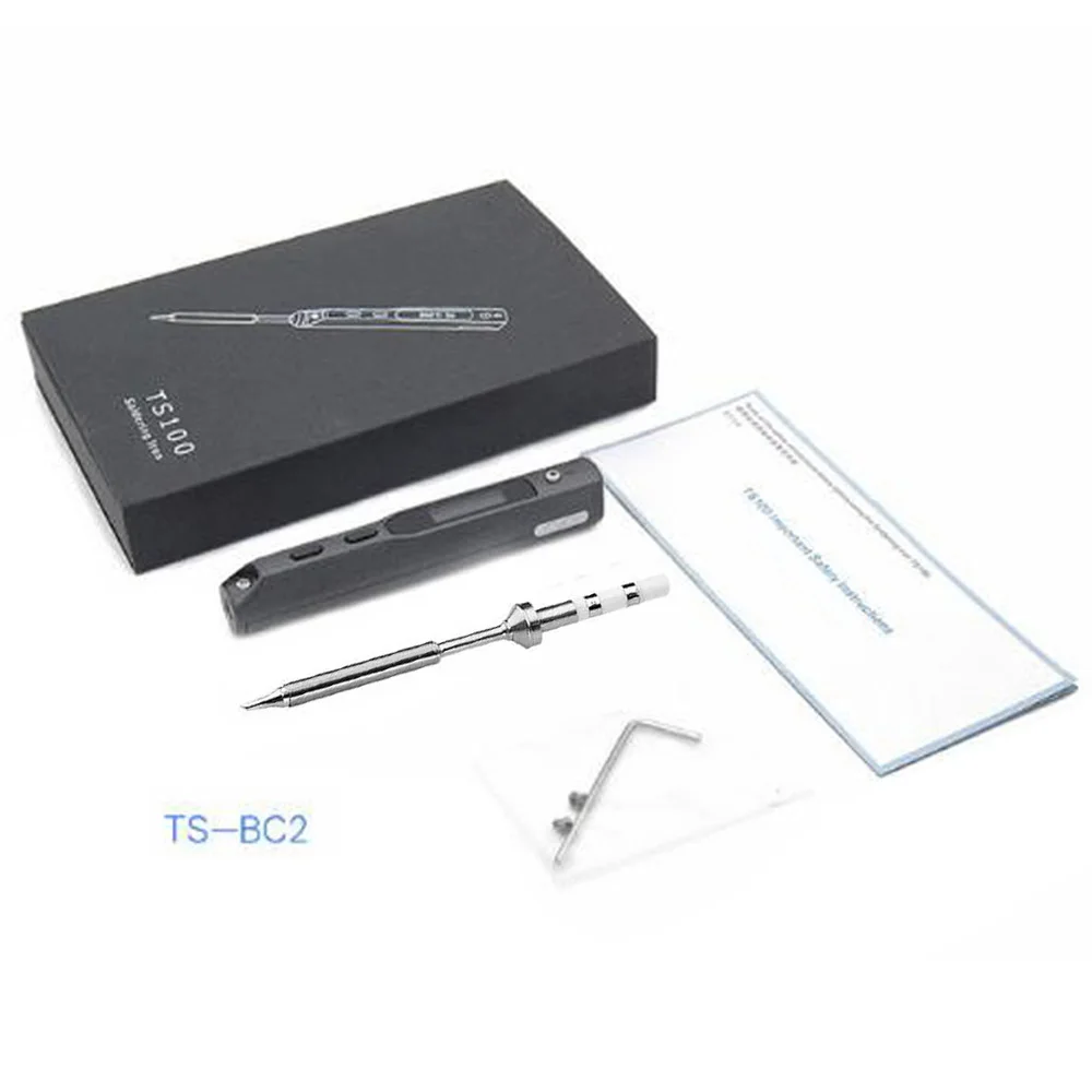 TS100 40 Вт Мини электрическая паяльная станция цифровой OLED Дисплей 12/19/24V |
