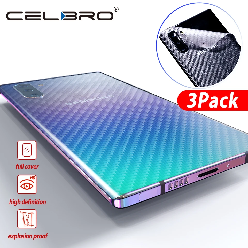Наклейка под Углеволокно пленка для samsung Note 10 Plus задняя наклейка для samsung Galaxy Note10 Pro Plus 5G Защитная пленка для телефона