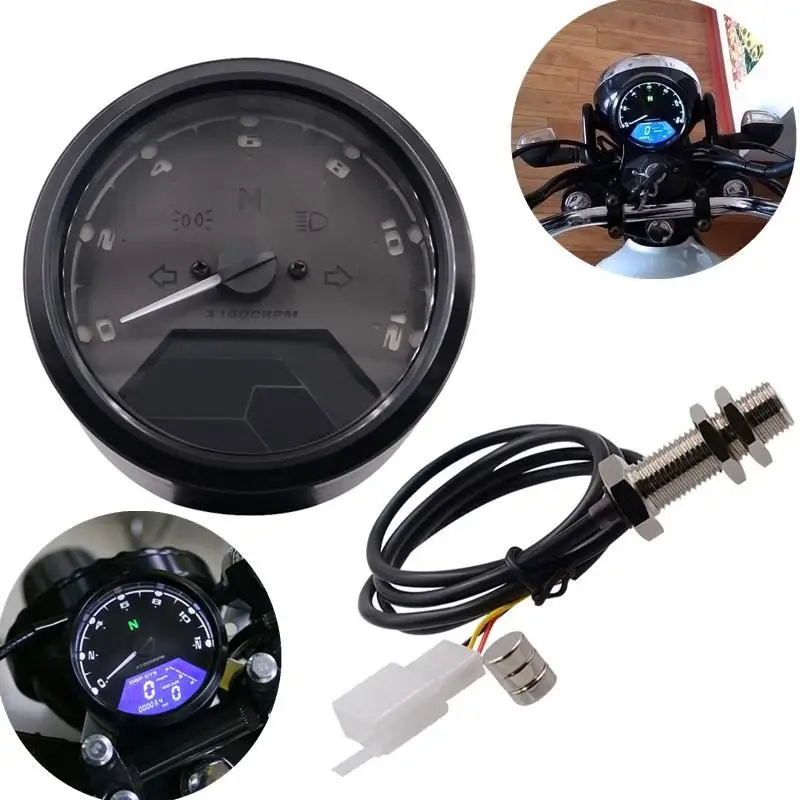 Универсальный ЖК-дисплей сигнальный прибор для мотоцикла спидометр тахометр