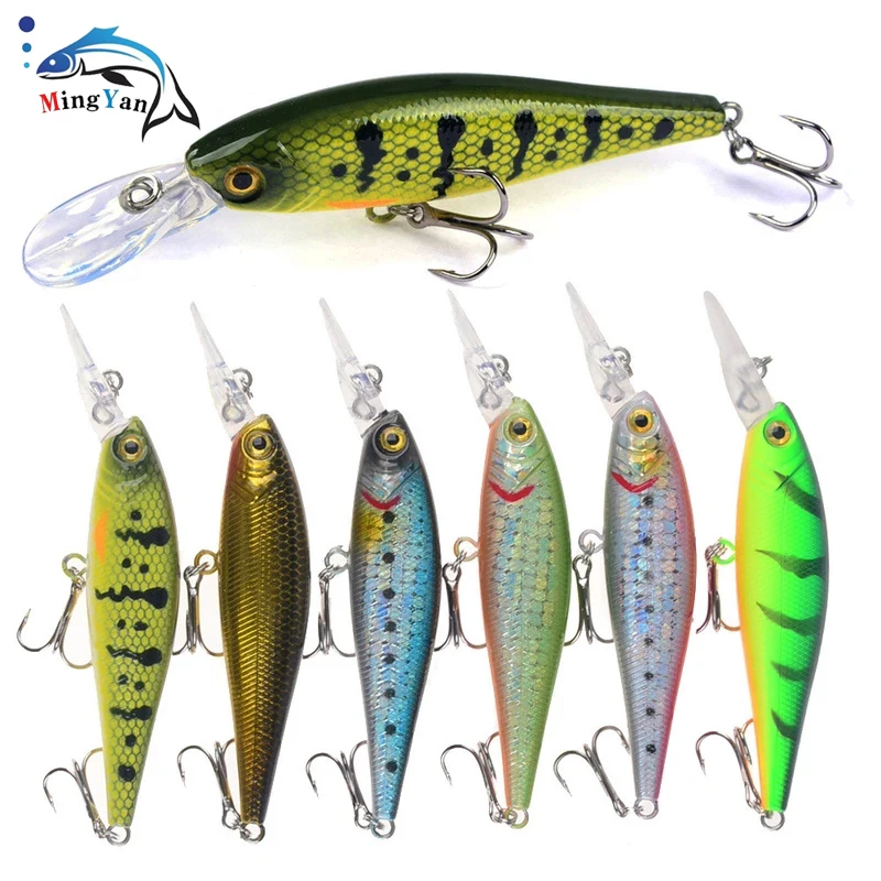 

1PCS Minnow Fishing Lure 10CM 10G Pesca Hooks Fish Wobbler Tackle Crankbait Artificial Japan Hard Bait Swimbait
