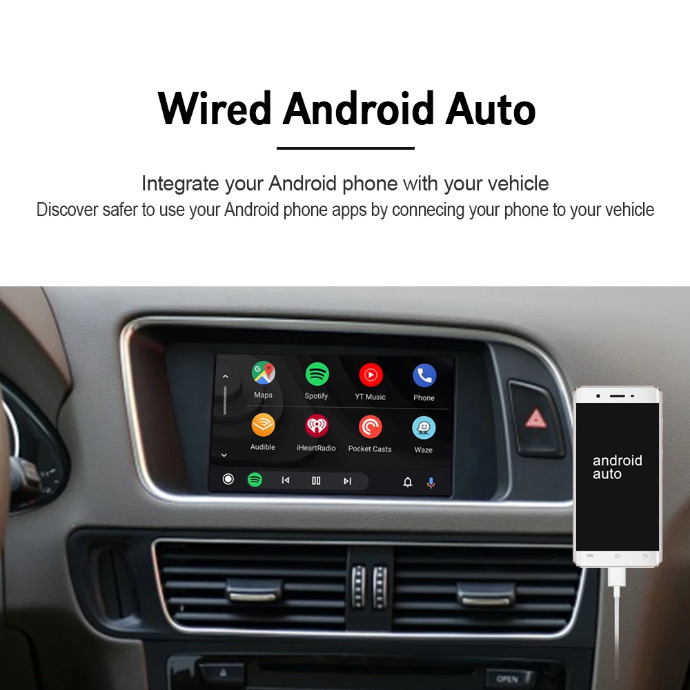 Аксессуары Carlinkit2.0 беспроводные Carplay Android Auto подходит для модуля Audi A4/A5/S4/S5/RS4/RS5/Q5 с