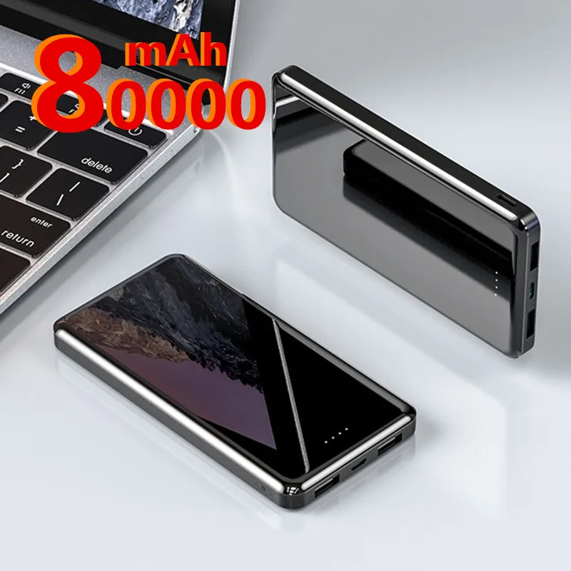 Mini Power Bank 80000mAh USB Charging Portable Charger External Battery Pack For Xiaomi mi 8 iPhone 11 pro Samsung S8 Poverbank | Мобильные