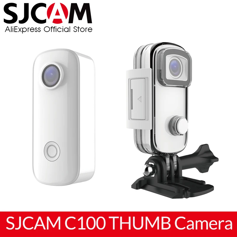 Водонепроницаемая Экшн камера SJCAM C100 Mini Thumb Camera 1080P 30FPS H.265 12MP NTK96672 2 4 GHz WiFi