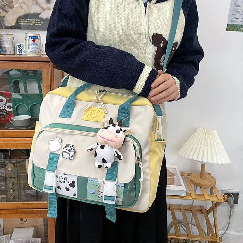

Women Multifunctional Backpack Female Portable Travel Bag Student Small Schoolbag Teenage Girl Lovely Badge Backpacks