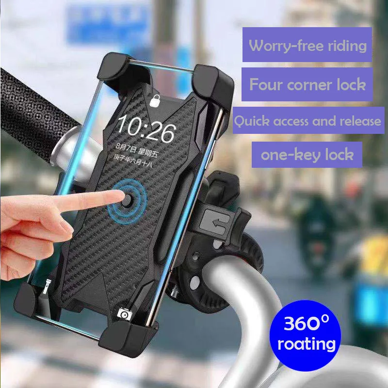 

Motorcycle Mobile Smart Phone Cellphone Ram Mount Moto Bike Stem Holder Handlebar Support Anti Vibration Bicycle Mountain Cradle