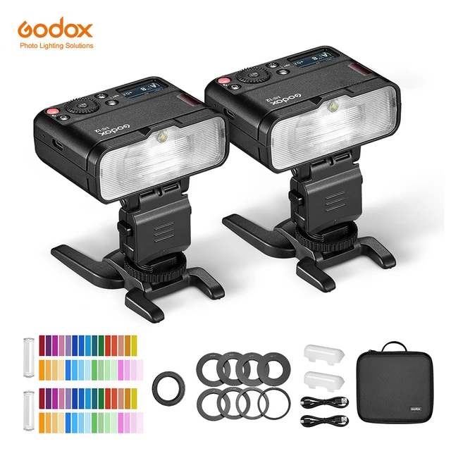 Godox MF12 MF12-K2 Macro Mini Flash Speedlite Встроенная система X TTL Цветной фильтр диффузор для