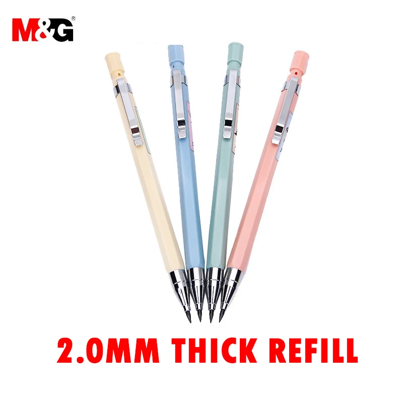 

High-Quality Mechanical Pencil With Thick Refill 2.0mm, 2B. For Professional Painting School Supplies 3pcs/Lot