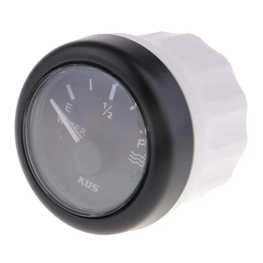 

Water Level Gauge Boat Water Tank Level Gauge 12/24V 52mm 240-33 Ohms Black