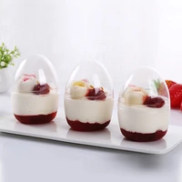 10pcs net red transparent plastic packaging ice cream pudding jelly yogurt dessert cups wedding birthday party favors cake boxes