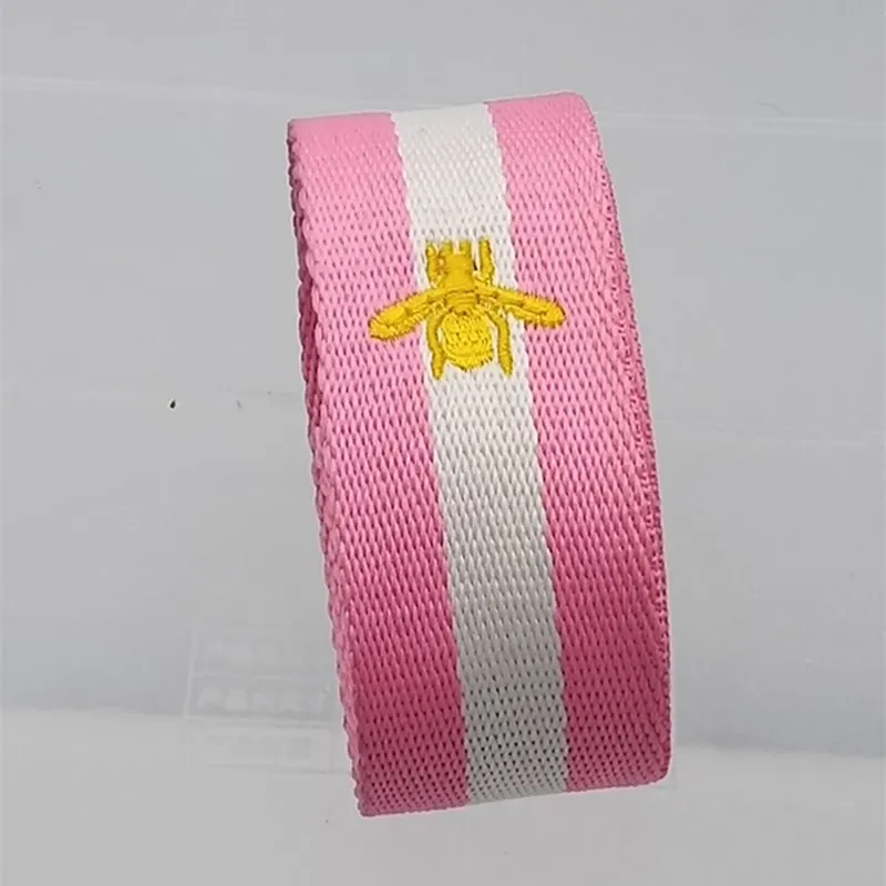 DZ-Cinta de abeja amarilla, cinta de abeja blanca y rosa, 3,2 cm, 3,8 cm, cinta de bordado, cinta de color de poliéster