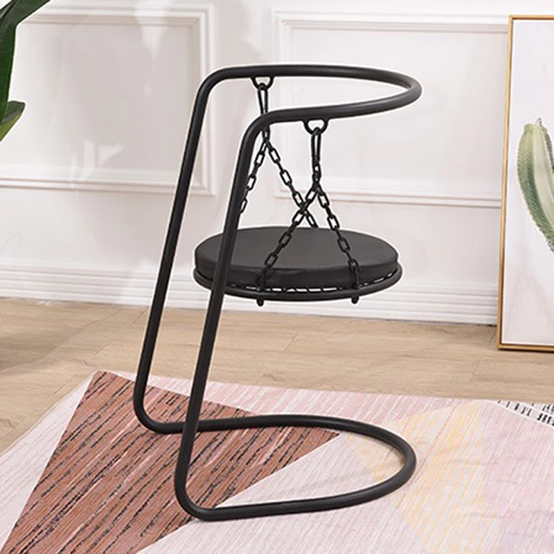 Творчески Северный стул роскошные золотые Железный качающийся современной