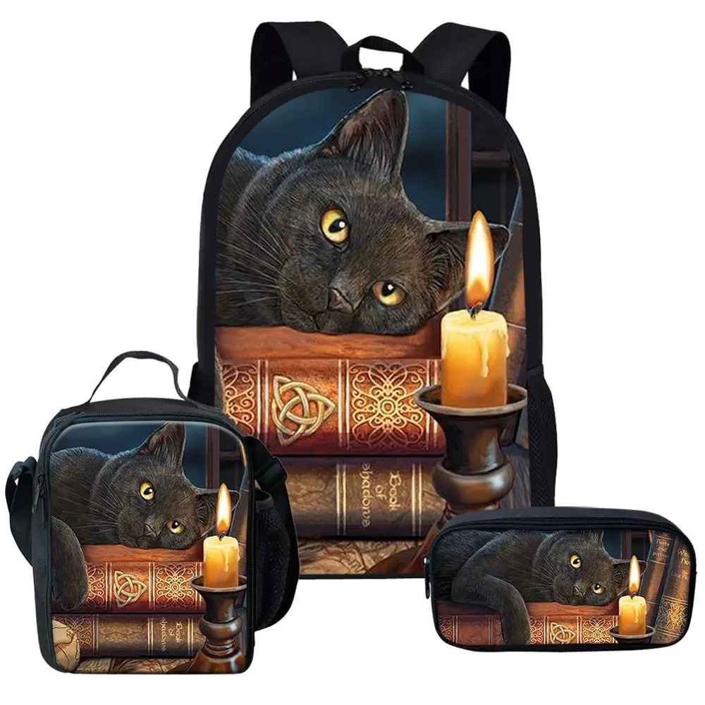 INSTANTARTS 3D Cat отражение с изображением тигра для маленьких мальчиков школьные сумки 3 шт./компл. рюкзак студенческий ранец героя из мультфильма для детей, сумки для книг - Цвет: HMH258CGK