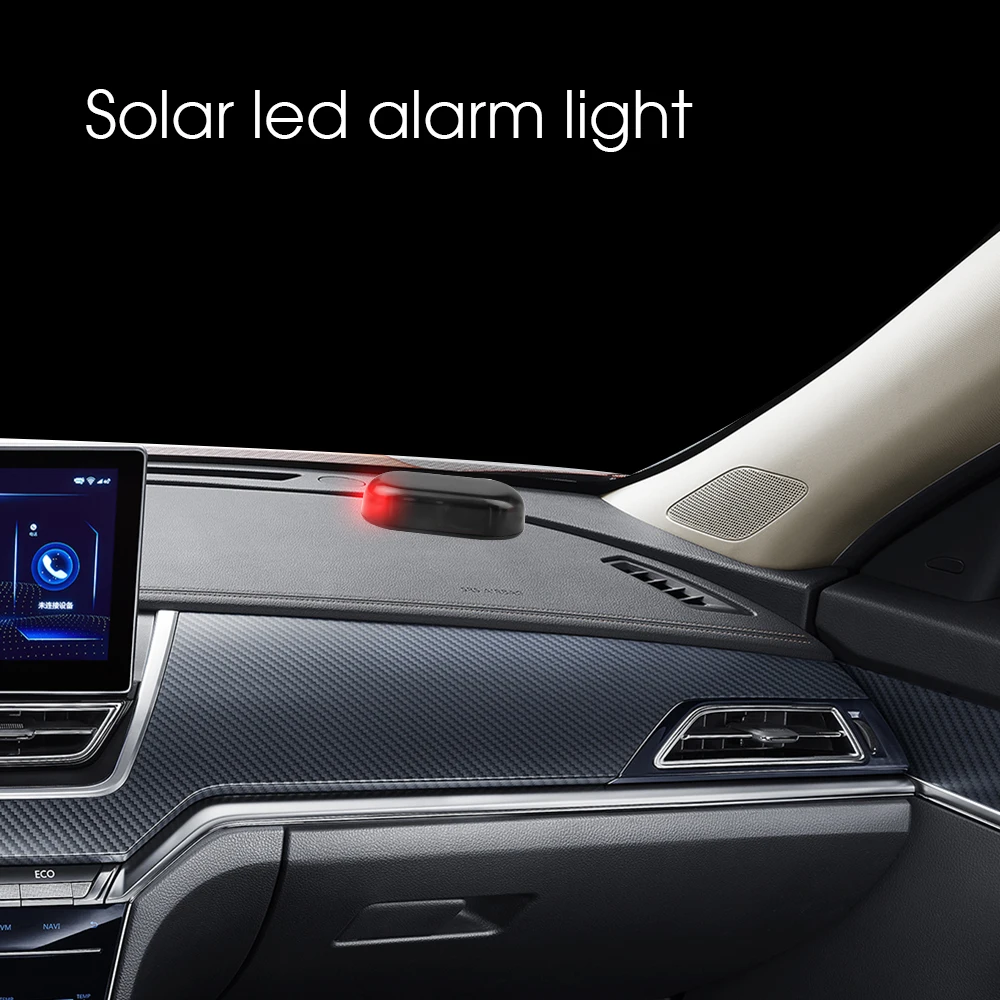 

NEW Solar Power Car Security Light Simulated Dummy Alarm Wireless Warning Anti-Theft Caution Lamp LED Flashing for 12V-36V Car