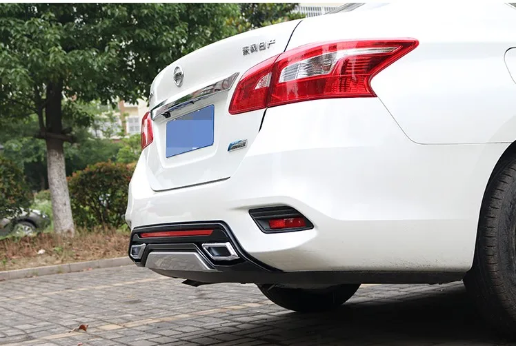 Для Sentra Задний Спойлер ABS задний бампер диффузор защитные бамперы для Nissan After хром