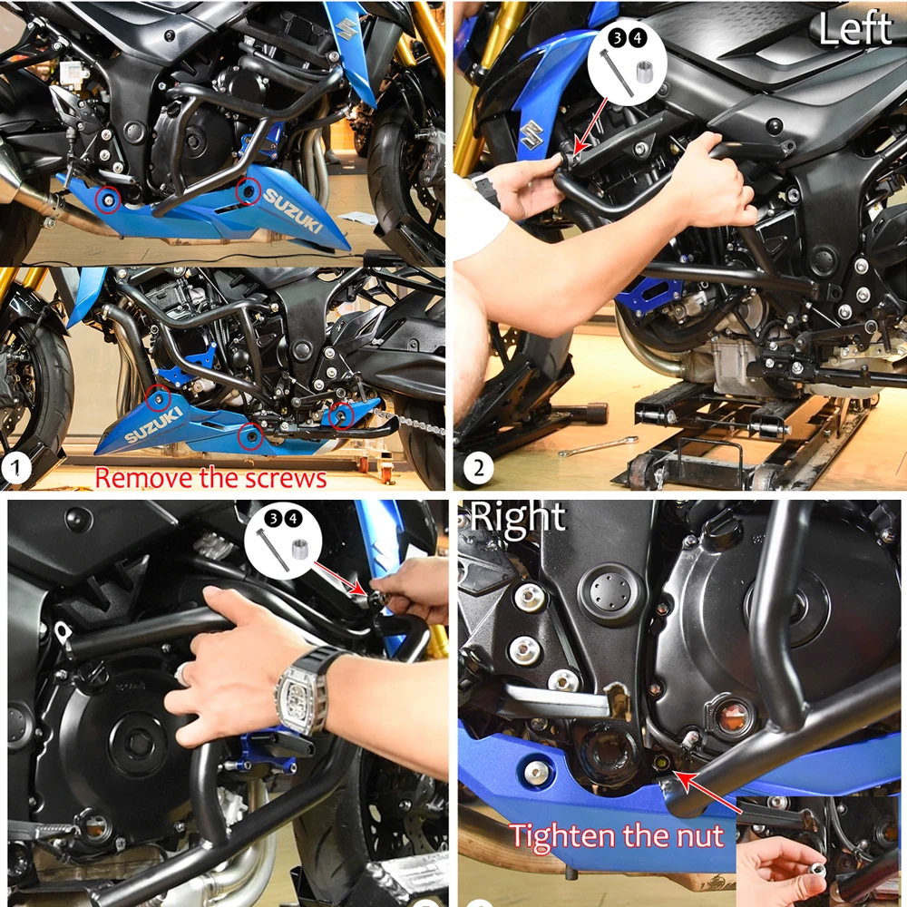2021 GSX S750 защита двигателя полоса защиты рамы Бампер для Suzuki GSX-S GSXS S 750 2017-2022