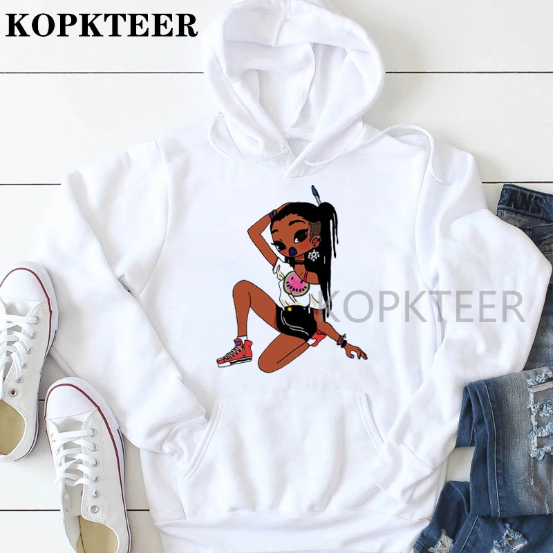 Зимняя Толстовка с принтом дьявола плохой девочки графика для девочек уличная