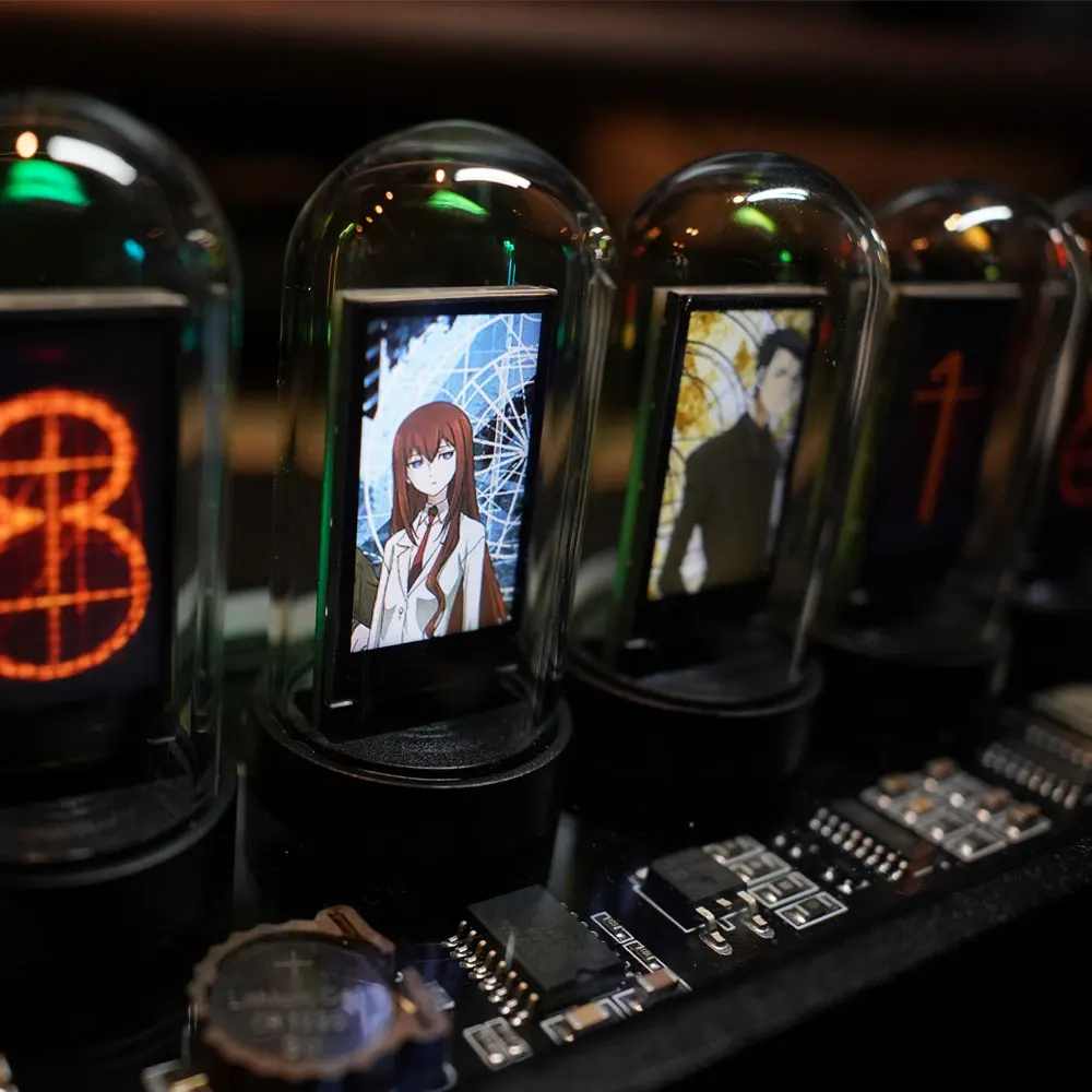Elekskaker-reloj Retro con iluminaci&oacute;n anal&oacute;gica, dispositivo con pantalla IPS de 6 bits, de tubo Nixie-4