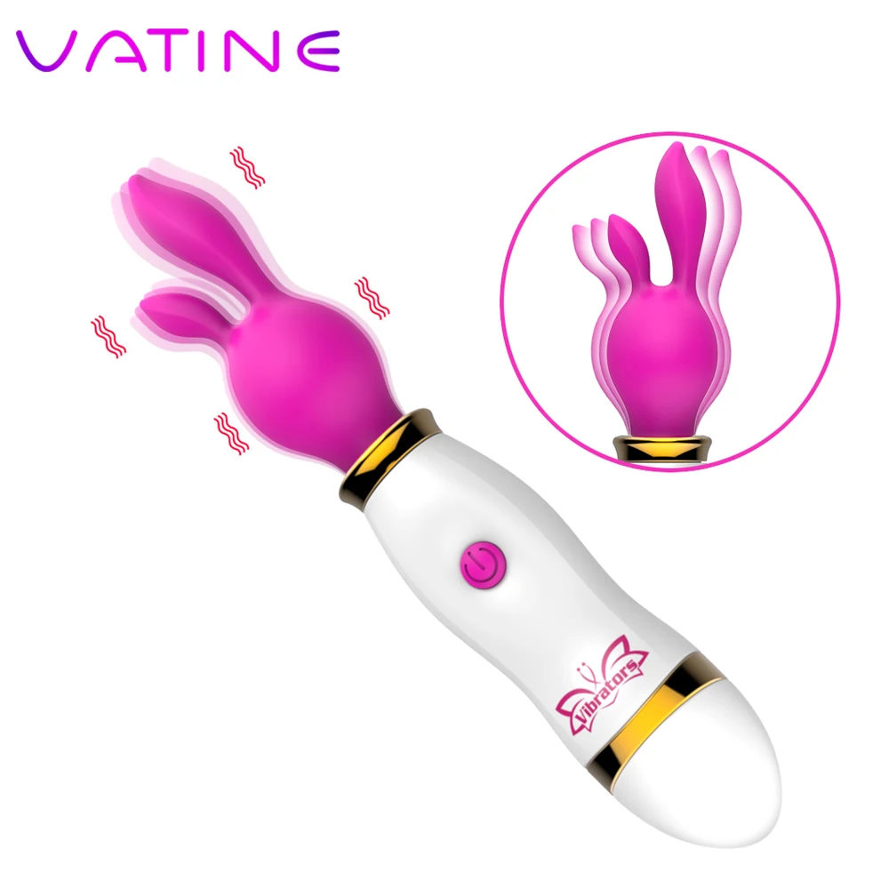 Вибратор VATINE Rabbit для стимуляции клитора волшебный стержень вибратор AV USB зарядка