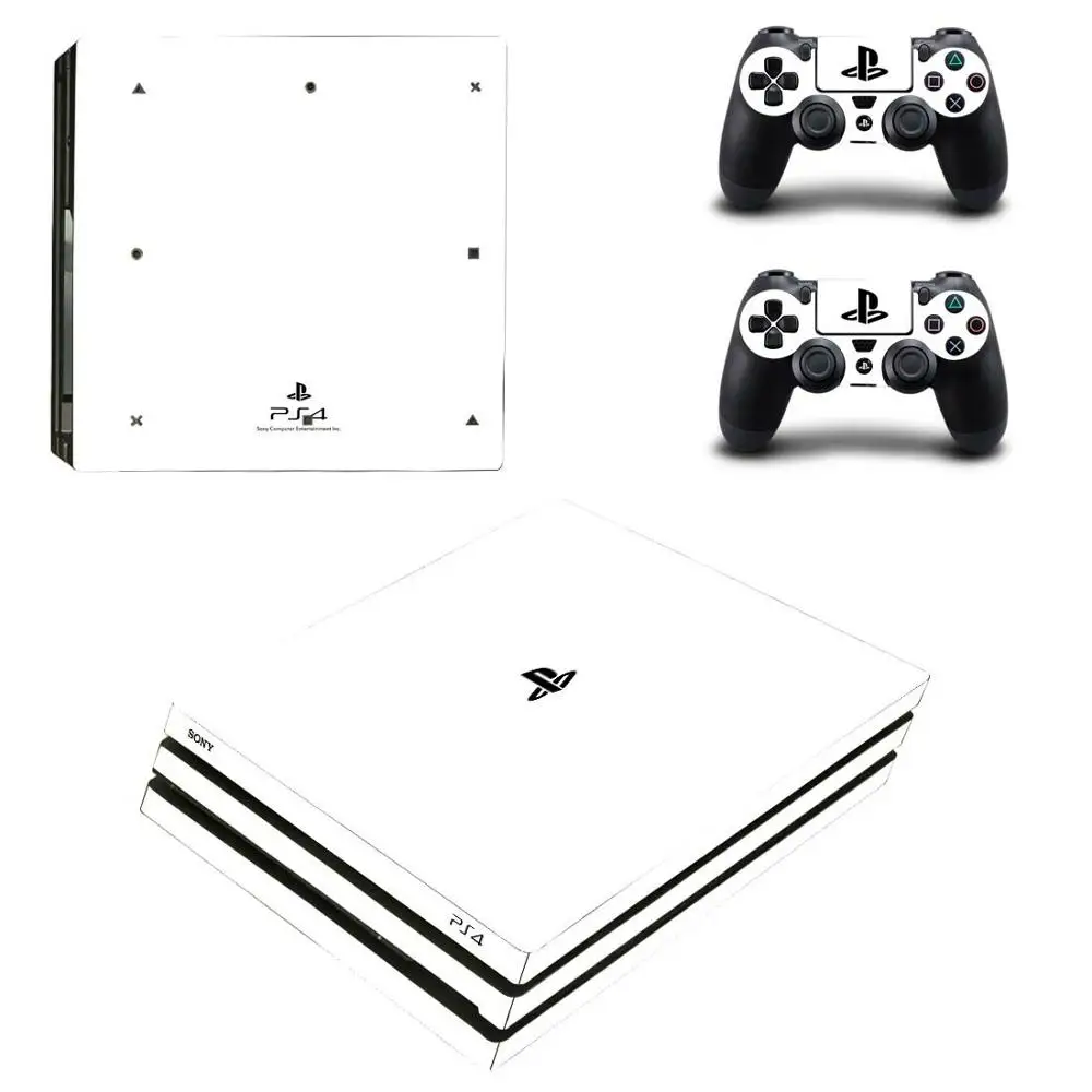 Чистый белый стикер PS4 Pro s Play station 4 наклейка на кожу наклейка для PlayStation 4 PS4 Pro консоль и контроллер виниловая кожа от AliExpress WW