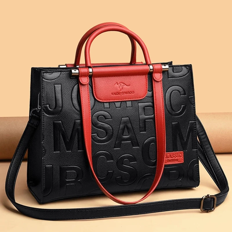 

Luxury Brand Women Leather Handbags Shoulder Bags for Women 2021 New Luxury Designer Handbags Letter Lady Hand Bags Tote Bag Sac