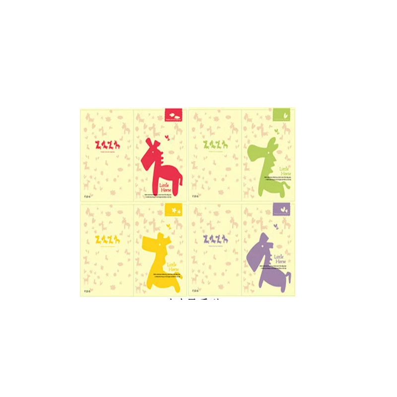 Small wooden horse 40 шт./лот прекрасный мультфильм крафт-бумага мини ежедневник блокнот ежедневник школьные принадлежности канцелярский подарок - Цвет: Small wooden horse