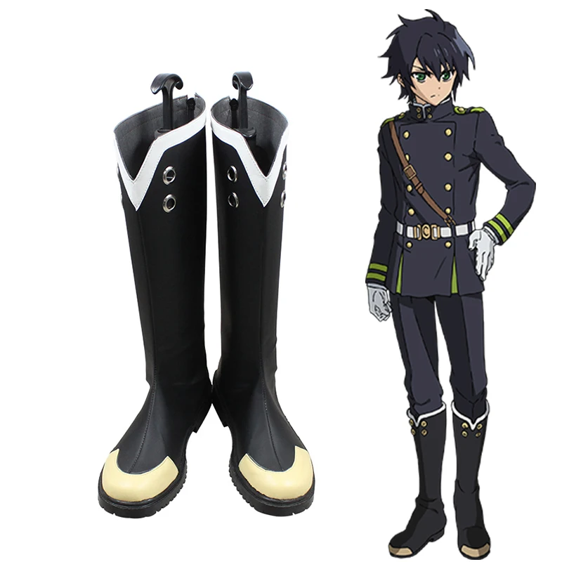 

Anime Comic Seraph of the end Cosplay Shoes Boots Yuichiro Hyakuya Soldier Cosplay Shoes Halloween Cosplay Costumes Accessories