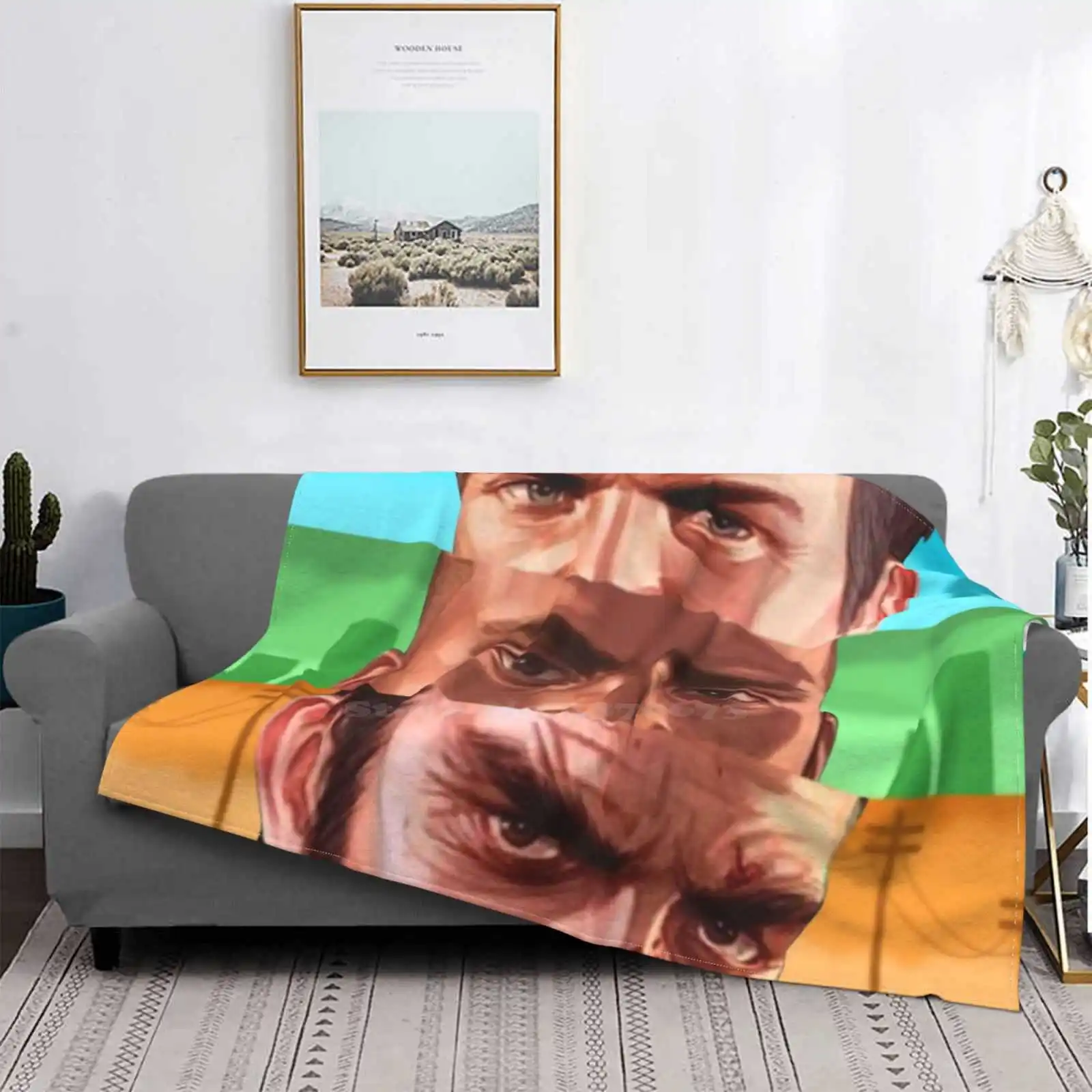 

V Character Michael Franklin Trevor Hot Sale Printing High Qiality Flannel Blanket V Michael Franklin Trevor Game Pc Gamble