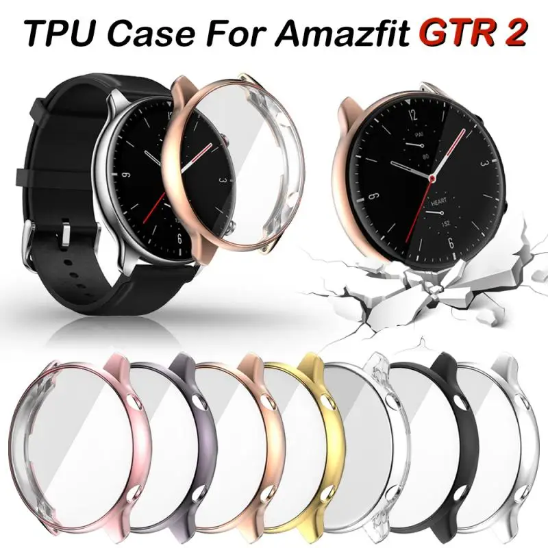 

For Xiaomi Huami Amazfit GTR 2 GTR2 Protective Case TPU Cover Bumper With All-Around Screen Protector Smart Watch Accessories