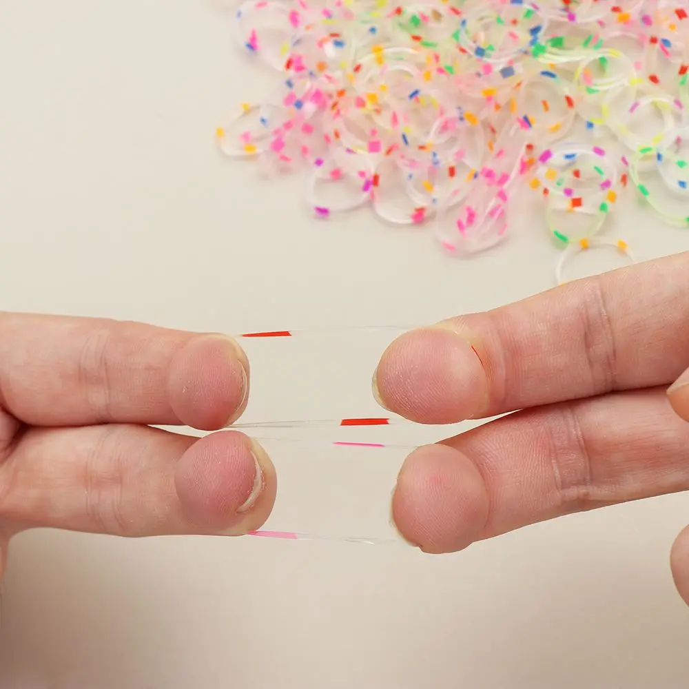 1000 шт./упак. красочные одноразовые фоторезинки для девочек эластичная резинка