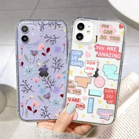 painted cartoon pattern phone case for iphone 11 12pro 12mini silicone soft shell for iphone 7 8 xr xs 78plus phone cover ins