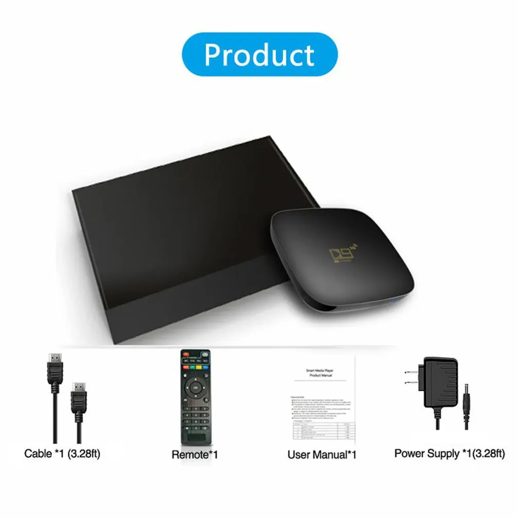 Android 10 Smart TV Box D9 HD 3D 4K 1080P H.265 четырехъядерный медиаплеер 2 4G WiFi для | Электроника